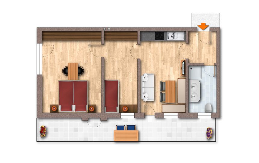 Grundriss Ferienwohnung Nathalie Grundriss Ferienwohnung Nathalie